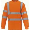 T-shirt manches longues haute visibilité Yoko HI VIZ Orange Fluo S