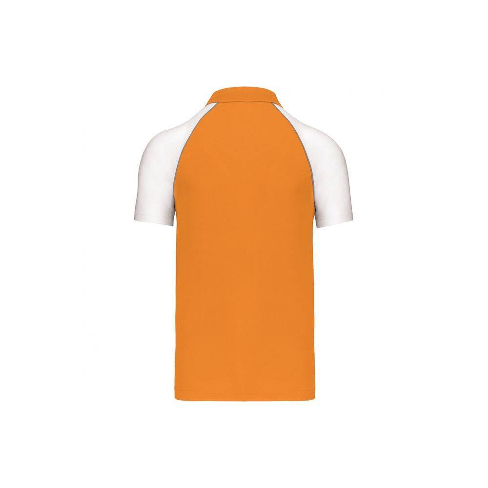 Polo de travail Baseball manches courtes Kariban Orange / Blanc L-1