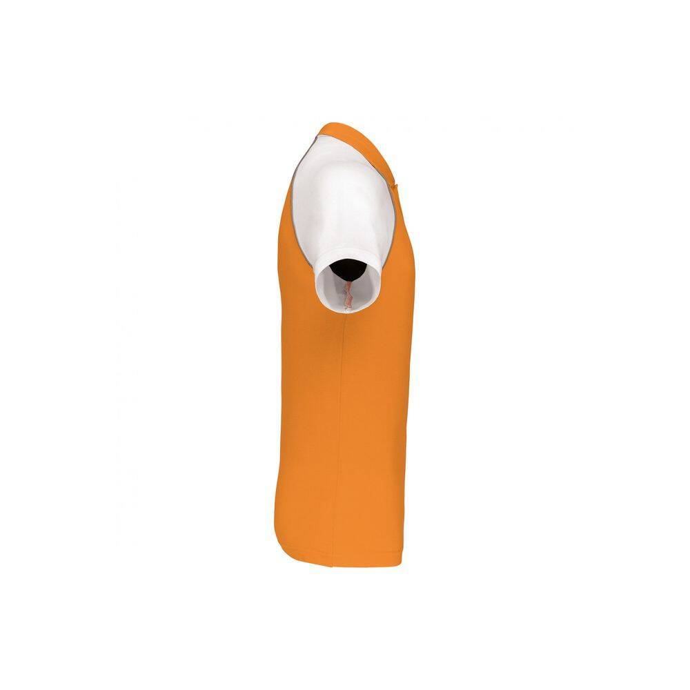 Polo de travail Baseball manches courtes Kariban Orange / Blanc L-2