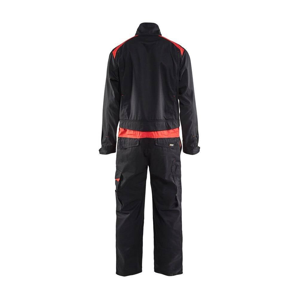 Combinaison de travail industrie Blaklader manches longues polycoton Noir Poches Rouges 48-1