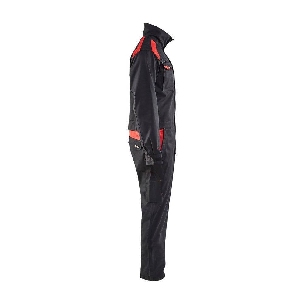 Combinaison de travail industrie Blaklader manches longues polycoton Noir Poches Rouges 48-2