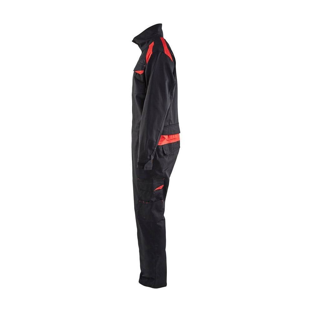Combinaison de travail industrie Blaklader manches longues polycoton Noir Poches Rouges 48-3