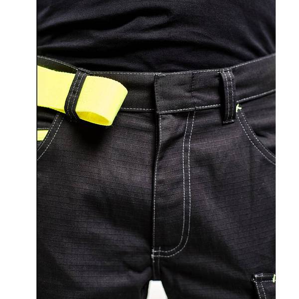 Short de travail Blaklader Ripstop Noir / Jaune 44