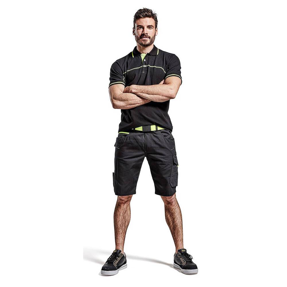 Short de travail Blaklader Ripstop Noir / Jaune 44-1