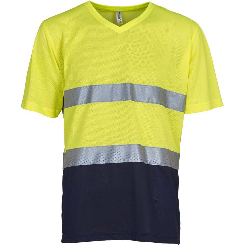 T-shirt haute visibilité Yoko TOP COOL Jaune / Marine M-0