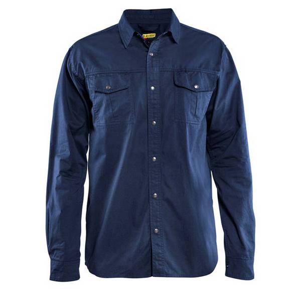 Chemise twill Blaklader Homme 100% coton Marine XXL
