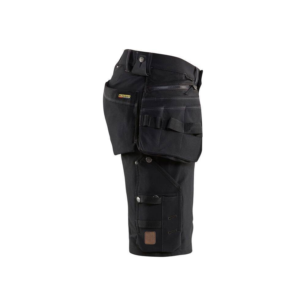 Short de travail artisan stretch 4D avec poches flottantes Blaklader X1900 Noir 38-2