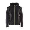 Sweat shirt à capuche Blaklader zippé contrast Noir / Jaune S