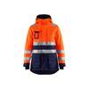 Parka de travail femme haute visibilité hiver Blaklader Classe 3 Orange / Marine XL