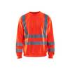 Sweat-shirt haute visibilité Blaklader col rond Rouge Fluo L