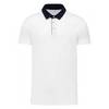 Polo de travail Kariban Bicolore Blanc / Navy 3XL