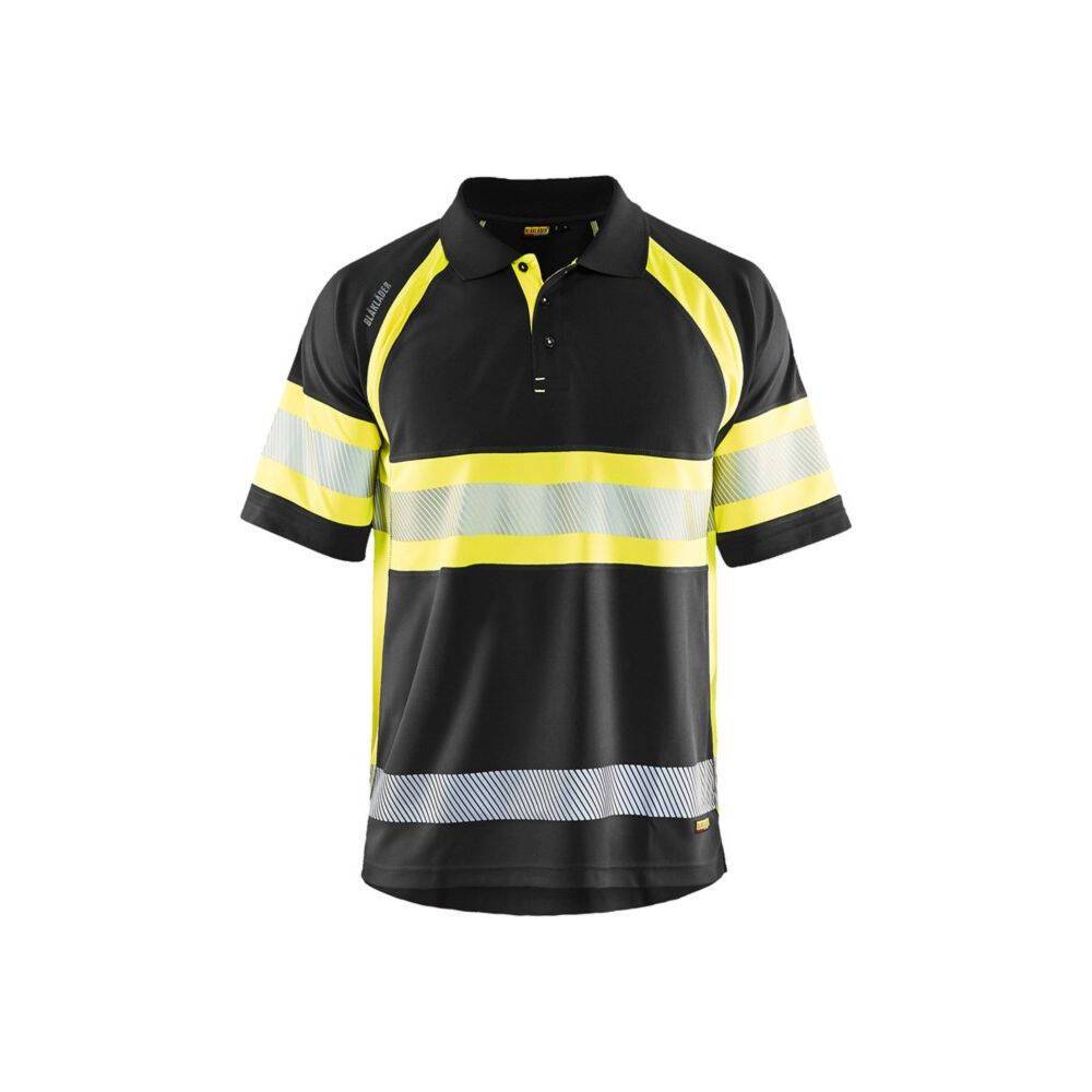 Polo haute visibilité Blaklader anti-UV et anti-odeurs Noir / Jaune L-0