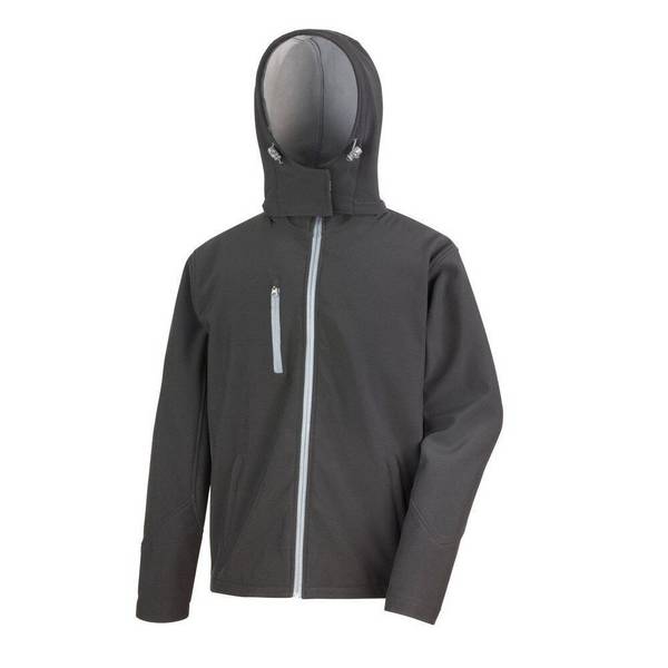 Veste softshell homme à capuche Result Noir M
