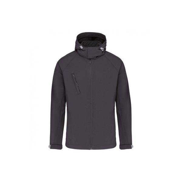 Veste softshell a capuche amovible KARIBAN Gris M