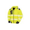 Sweat capuche zippé HV en polyester recyclé RESULT Jaune / Noir S