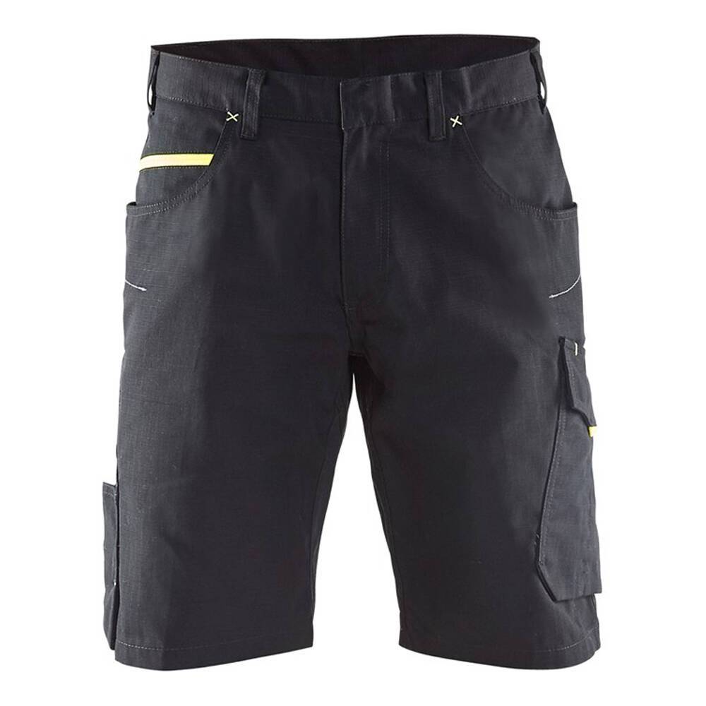 Short de travail Blaklader Ripstop Noir / Jaune 50-0