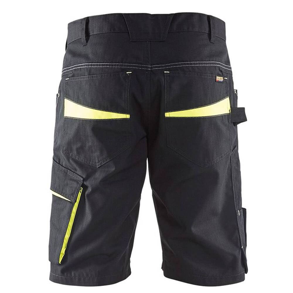 Short de travail Blaklader Ripstop Noir / Jaune 50-1