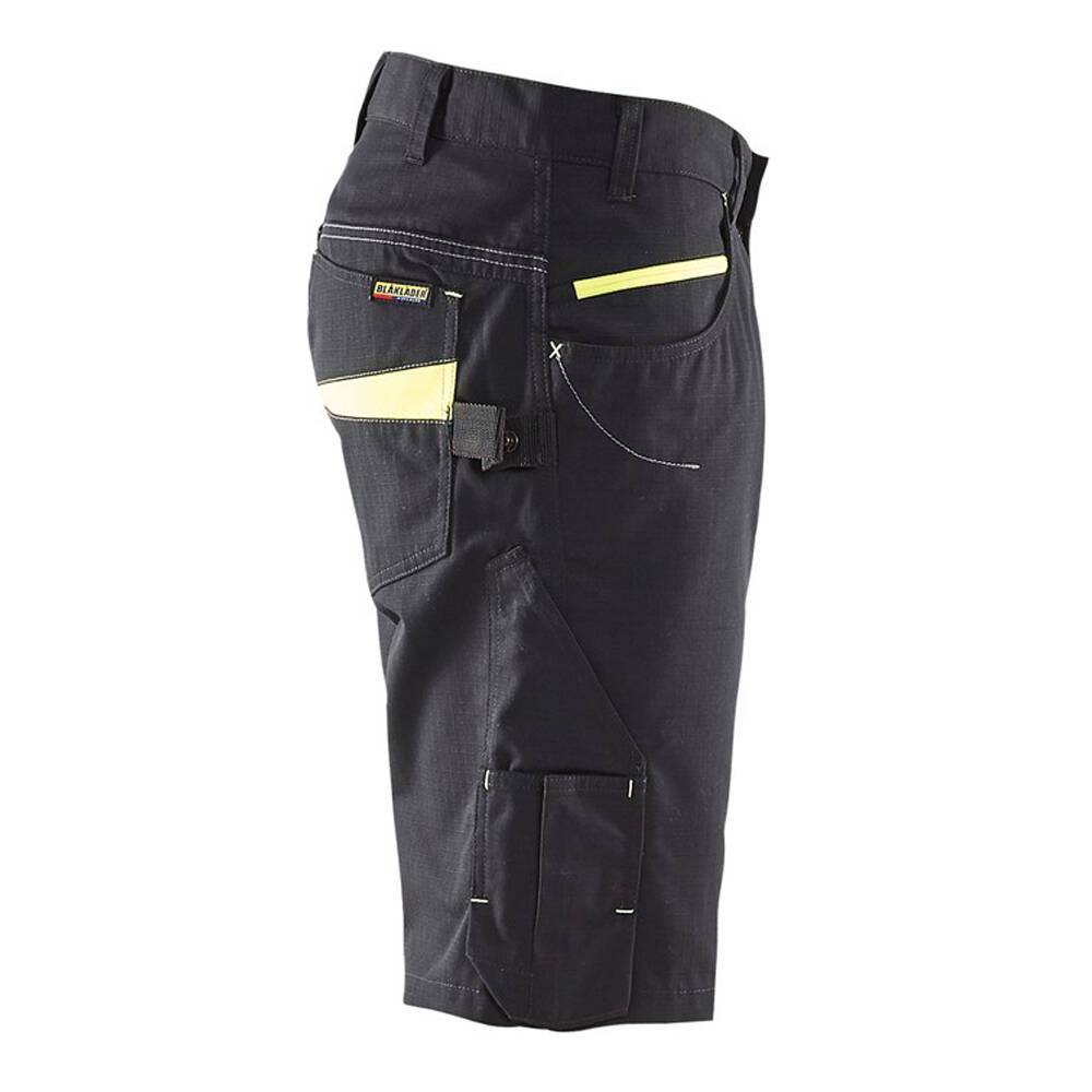 Short de travail Blaklader Ripstop Noir / Jaune 50-2