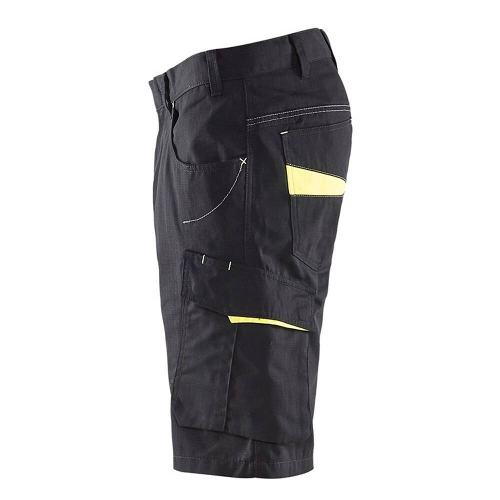 Short de travail Blaklader Ripstop Noir / Jaune 50-3