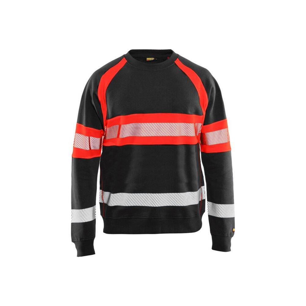 Sweat-shirt haut visibilité Blaklader Noir / Rouge 3XL