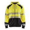 Sweat shirt à capuche haute visibilité Blaklader zippé classe 2 Jaune / Noir 3XL