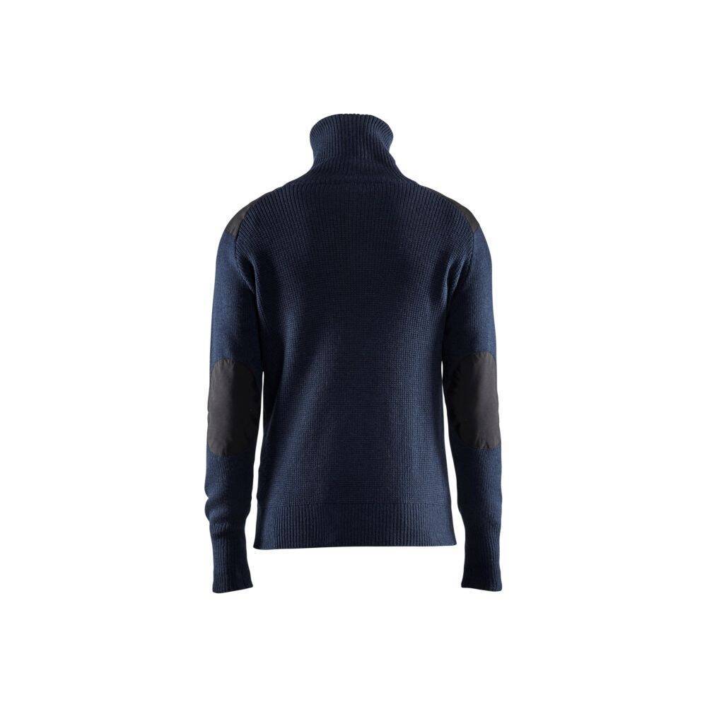 Sweat en laine col zippé BLAKLADER Marine / Gris 4XL-1