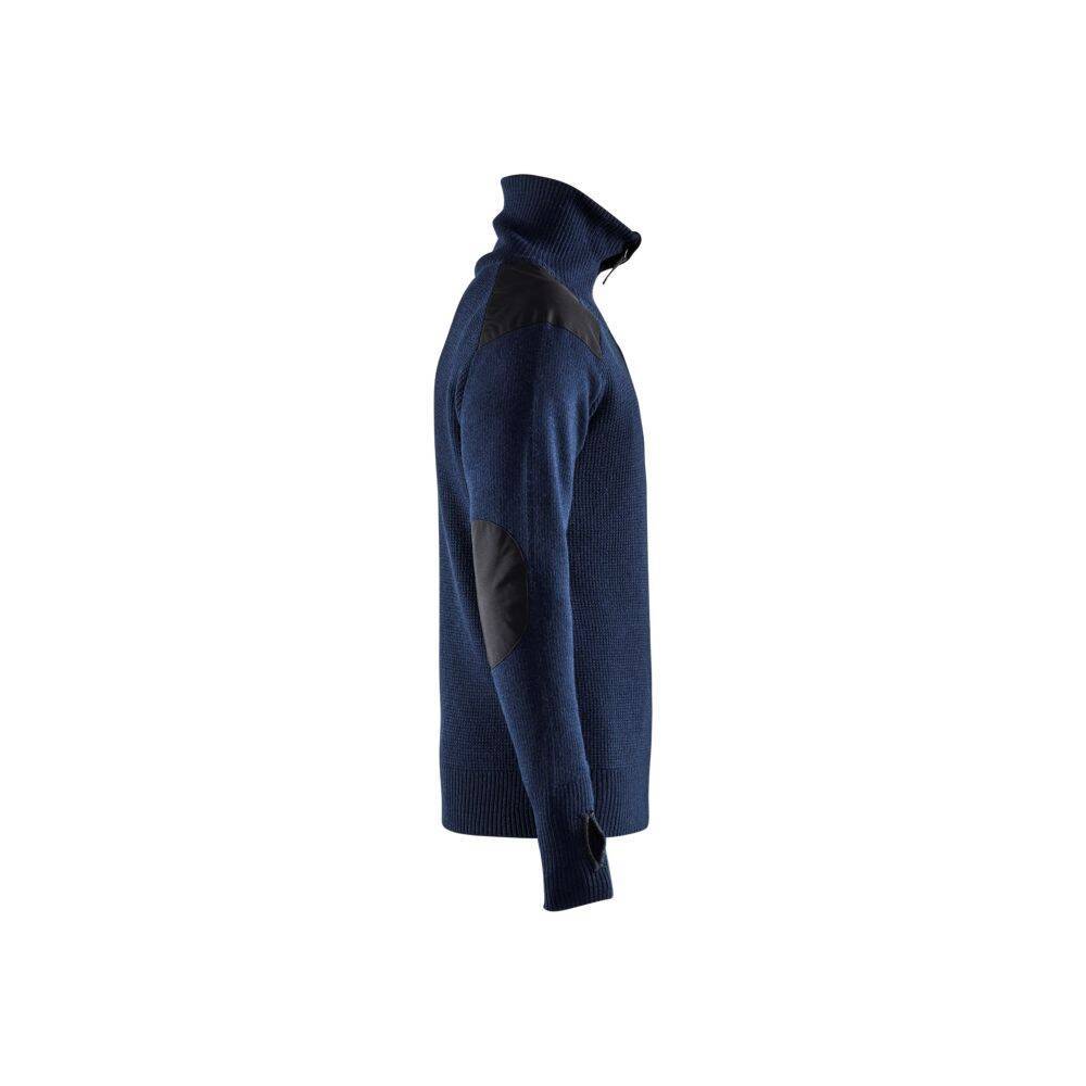 Sweat en laine col zippé BLAKLADER Marine / Gris 4XL-2