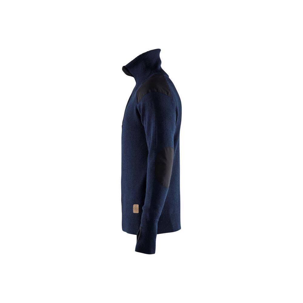 Sweat en laine col zippé BLAKLADER Marine / Gris 4XL-3