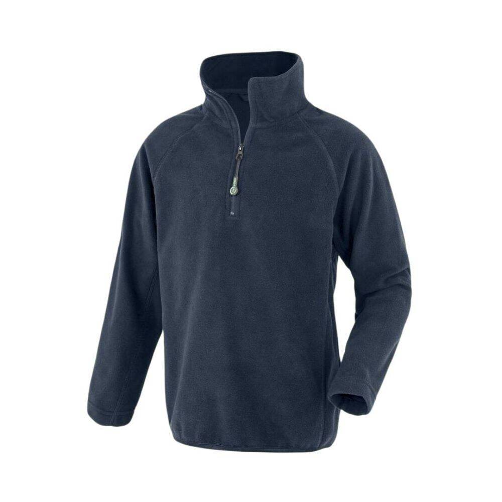 Polaire col zippé enfant en polyester recyclé Bleu Marine 4 ans-0