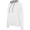 Sweat-shirt à capuche contrastée FEMME KARIBAN Blanc / Gris S