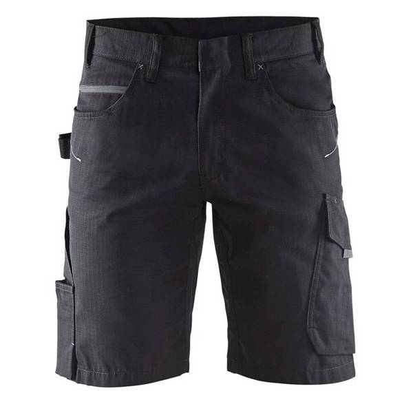 Short de travail Blaklader Ripstop Noir / Gris Foncé 44