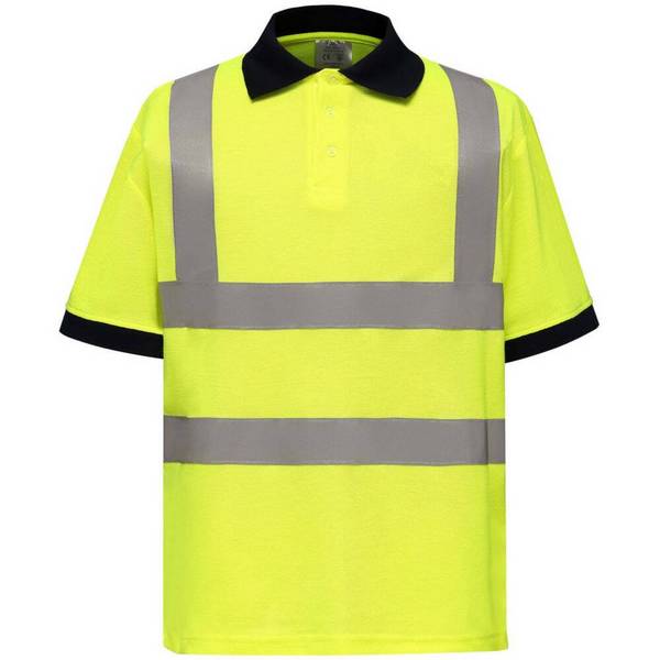 Polo haute visibilité manches courtes Yoko HI VIZ Jaune Fluo S