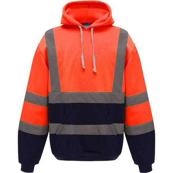 Sweat-shirt à capuche haute visibilité femme Yoko catégorie 3 Orange / Marine 3XL