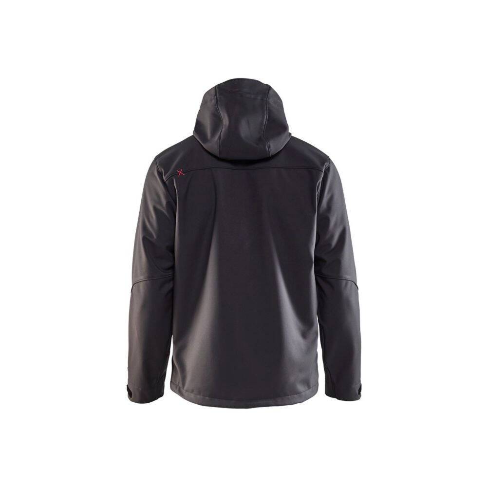 Veste softshell à capuche Blaklader Gris Foncé / Rouge L-1