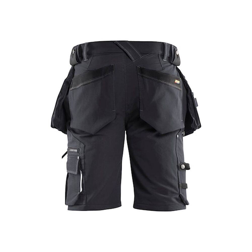 Short de travail artisan stretch 4D avec poches flottantes Blaklader X1900 Gris Foncé / Noir 46-1