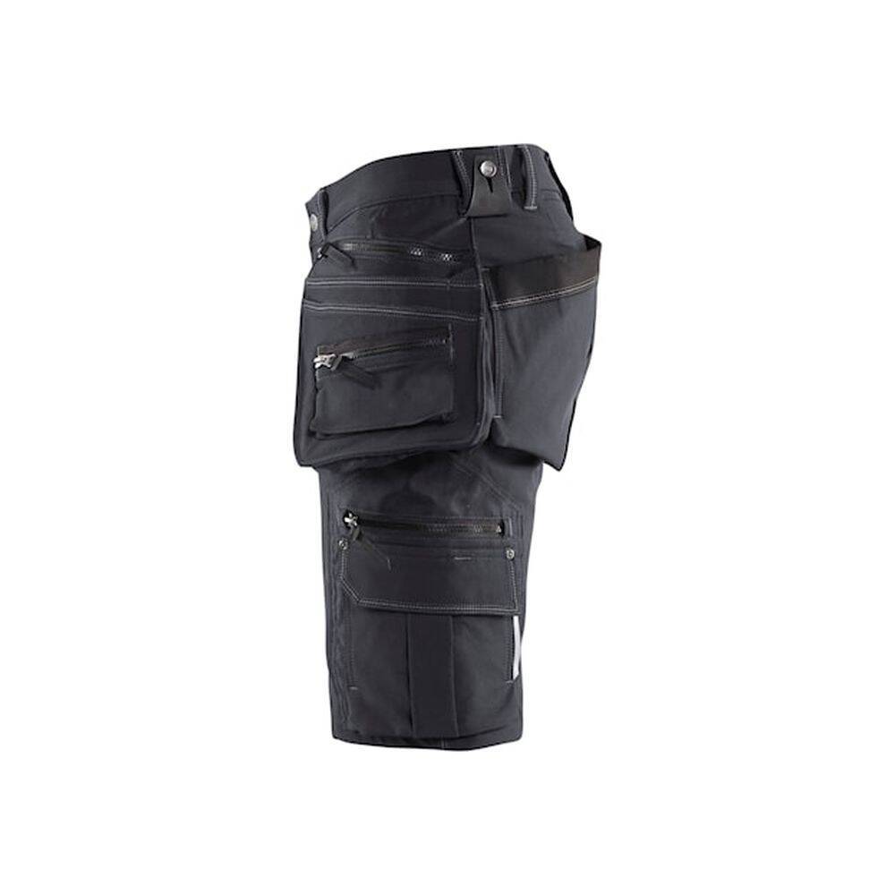 Short de travail artisan stretch 4D avec poches flottantes Blaklader X1900 Gris Foncé / Noir 46-3