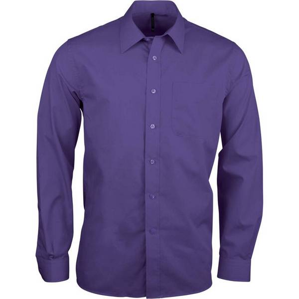 Chemise à manches longues KARIBAN JOFREY Violet 6XL