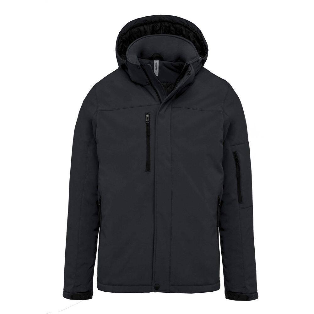 Parka softshell doublée à capuche homme Kariban Gris Foncé L-0