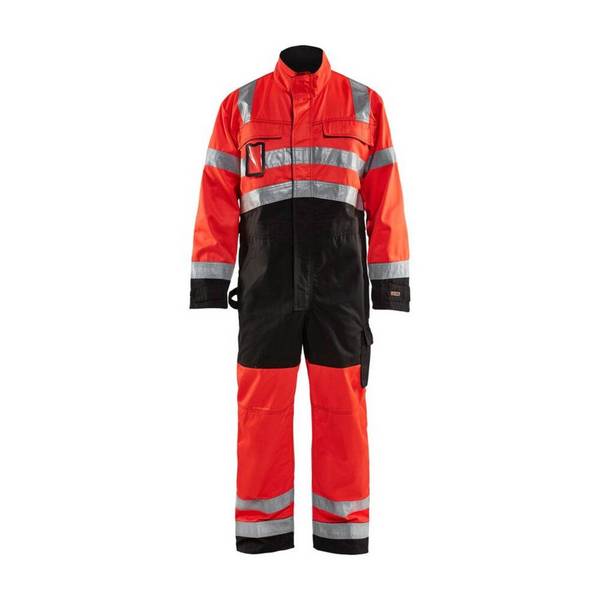 Combinaison haute visibilité Blaklader polycoton Rouge / Noir 50