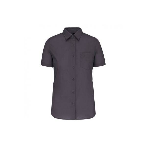 Chemise manches courtes femme Kariban Gris Foncé 4XL