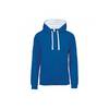 Sweat-shirt à capuche contrastée Kariban homme Bleu / Blanc XS