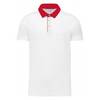 Polo de travail Kariban Bicolore Blanc / Rouge XL
