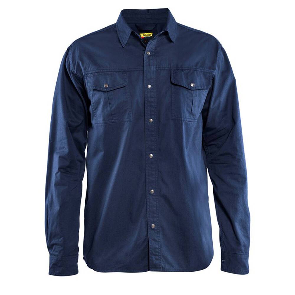 Chemise twill Blaklader Homme 100% coton Marine 3XL-0