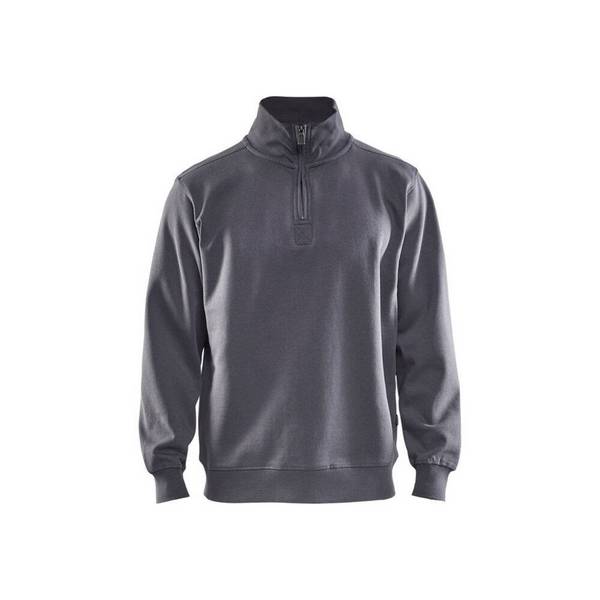 Sweat de travail col camionneur Blaklader Gris XL