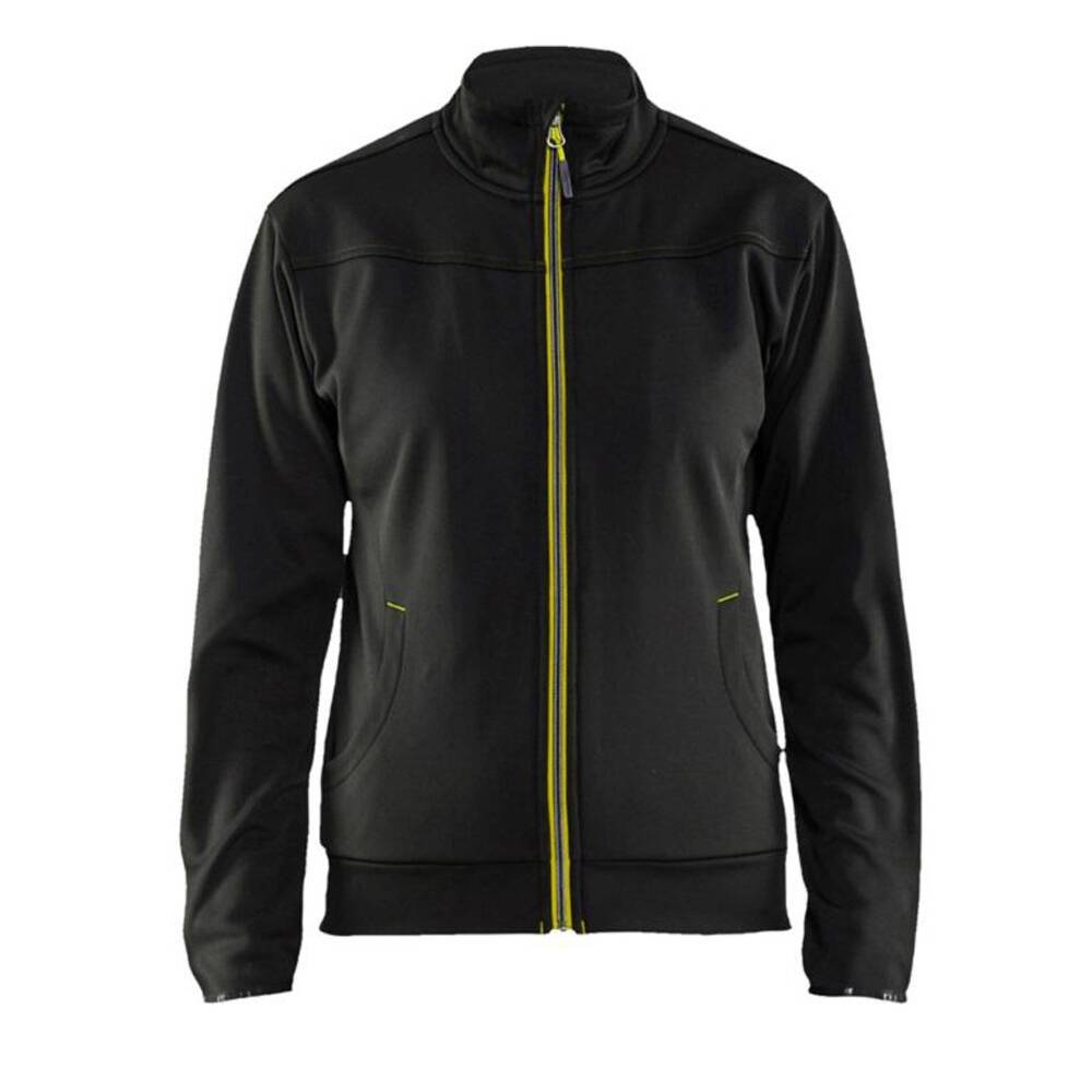 Sweat shirt zippé femme Blaklader Noir / Jaune XL