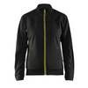 Sweat shirt zippé femme Blaklader Noir / Jaune XL