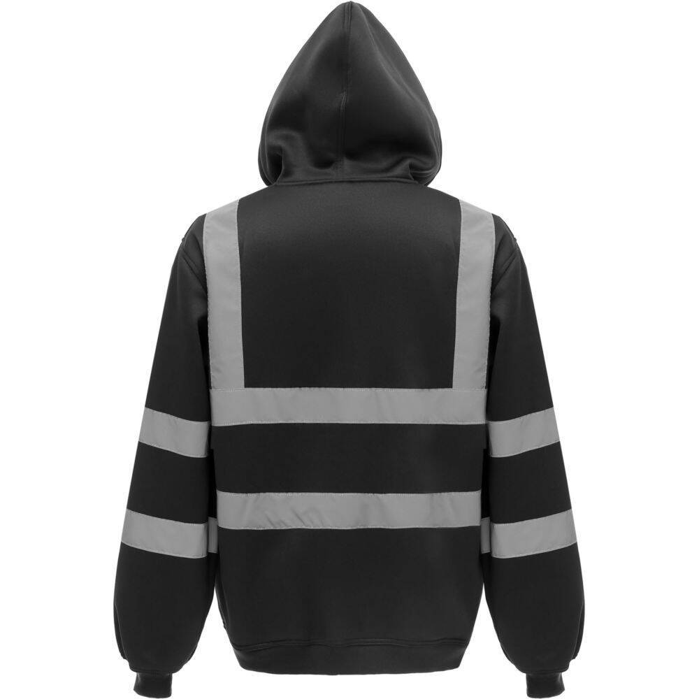 Sweat-shirt de travail zippé à capuche Yoko haute visibilité Noir L-1