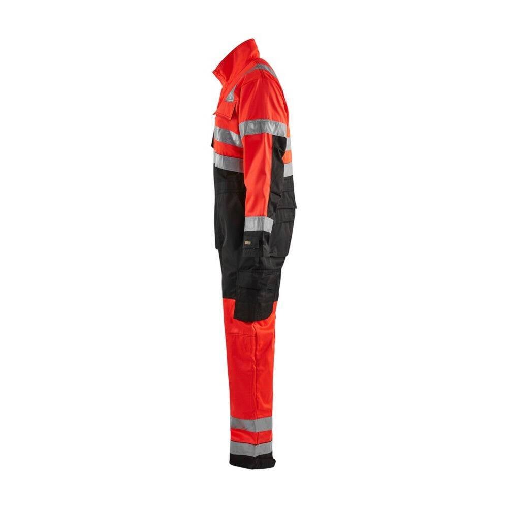 Combinaison haute visibilité Blaklader polycoton Rouge / Noir 56-3