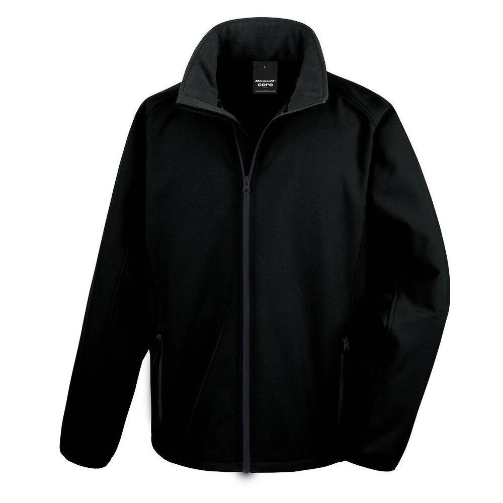 Veste Softshell Homme Result Core Printable Noir L-0
