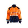 Sweat shirt zippé haute visibilité Blaklader Classe 2 Orange / Marine L